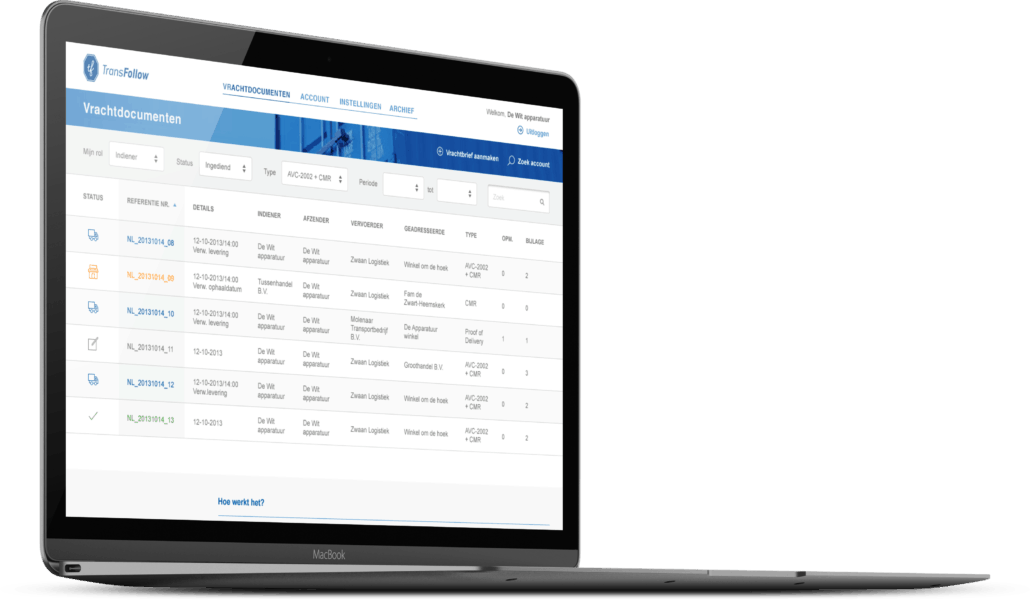Transfollow maatwerk logistieke software
