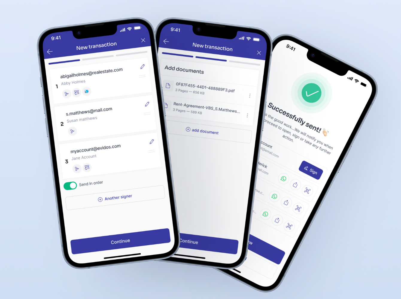Evidos mobile application development