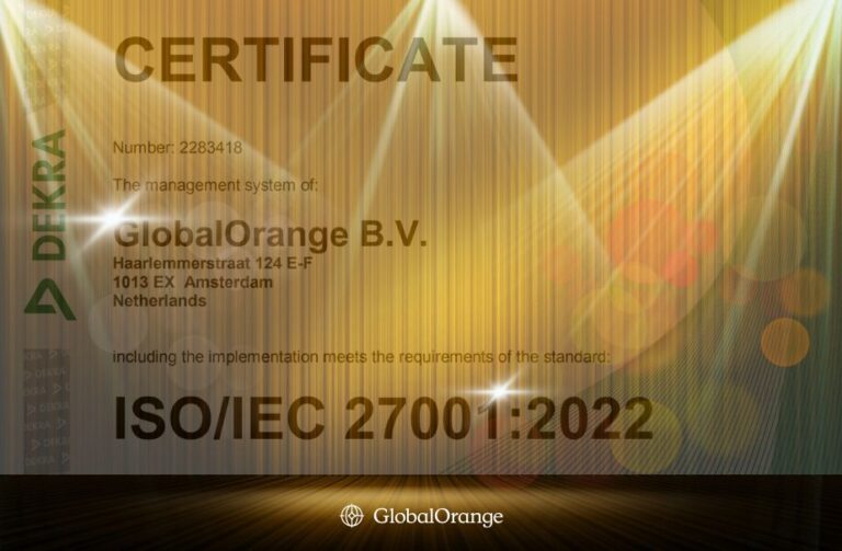 ISO 27001 certificaat voor GlobalOrange